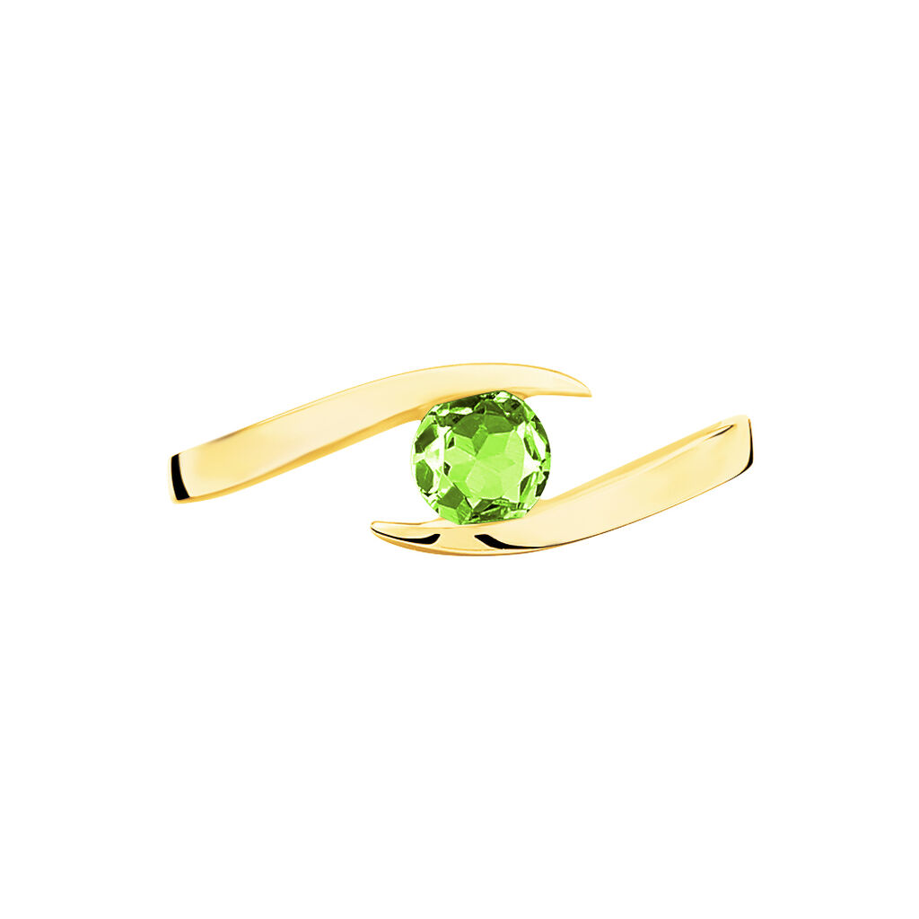 Bague Tiphaine Or Jaune P&eacute;ridot - Bagues solitaires Femme | Histoire d&rsquo;Or