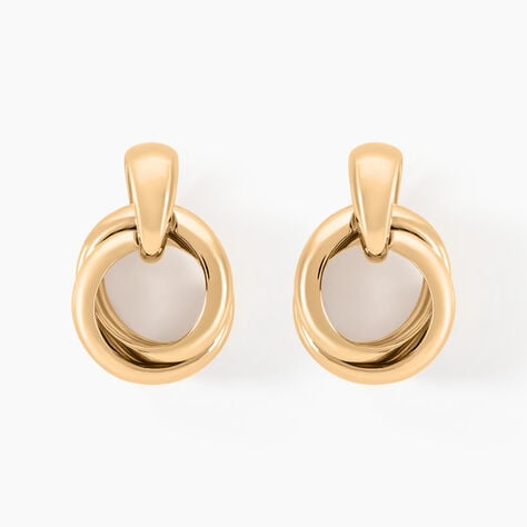 Boucles D'oreilles Pendantes Plaqu&eacute; Or Jaune Alfonsina - Boucles d'oreilles pendantes Femme | Histoire d&rsquo;Or