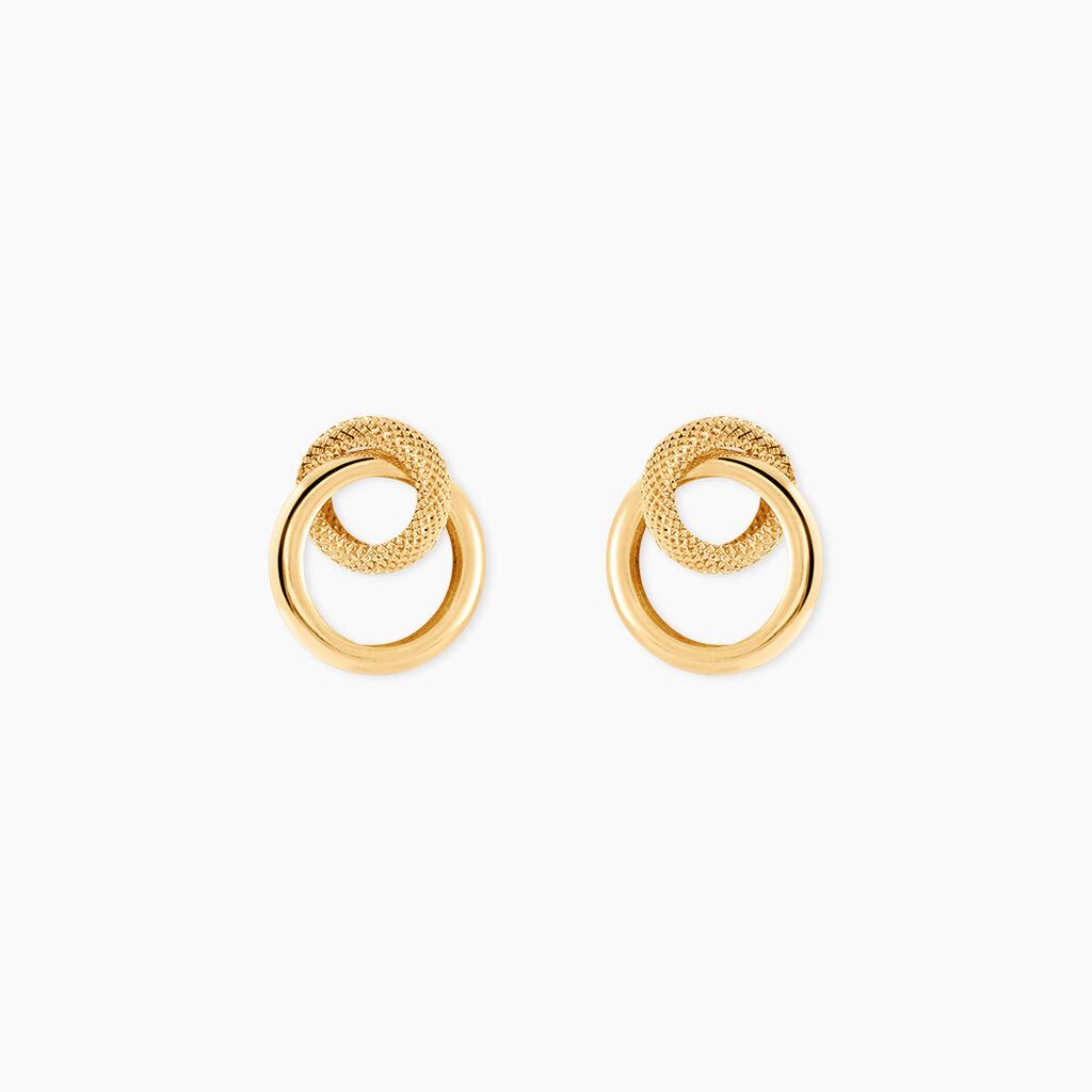 Boucles D'Oreilles Puces Ivor Or Jaune - Clous d'oreilles Femme | Histoire d&rsquo;Or
