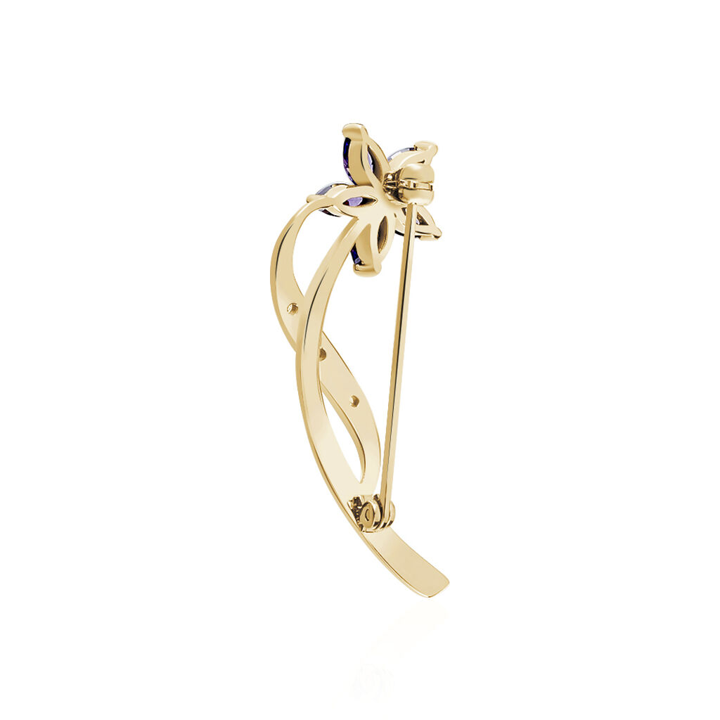 Broche Maxanceae Plaqué Or Jaune Oxyde De Zirconium - Autres bijoux Femme | Histoire d’Or