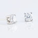 Boucles D'oreilles Puces 4 Griffes Or Blanc Diamant Synthetique - Clous d'oreilles Femme | Histoire d’Or
