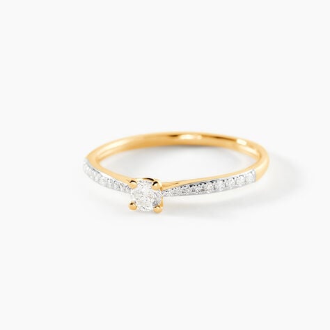 Bague Solitaire Hemera Or Jaune Diamant - Bagues solitaires Femme | Histoire d&rsquo;Or