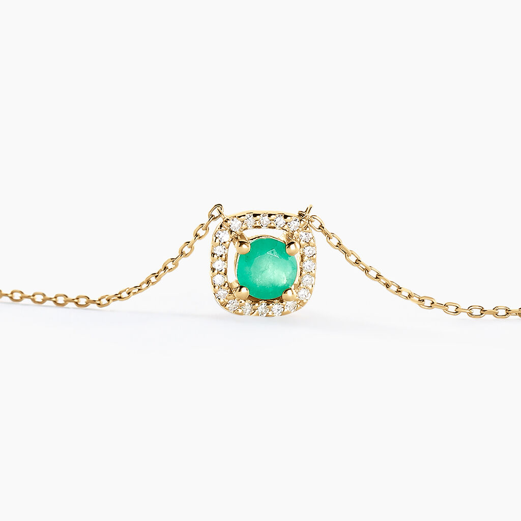 Collier Cosimo Or Jaune Emeraude Diamant - Colliers Femme | Histoire d’Or