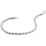 Bracelet Jerry Maille Corde Or Blanc - Bracelets cha&icirc;ne Femme | Histoire d&rsquo;Or