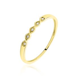 Bague Or Jaune Terance Diamants - Bagues avec pierre Femme | Histoire d’Or