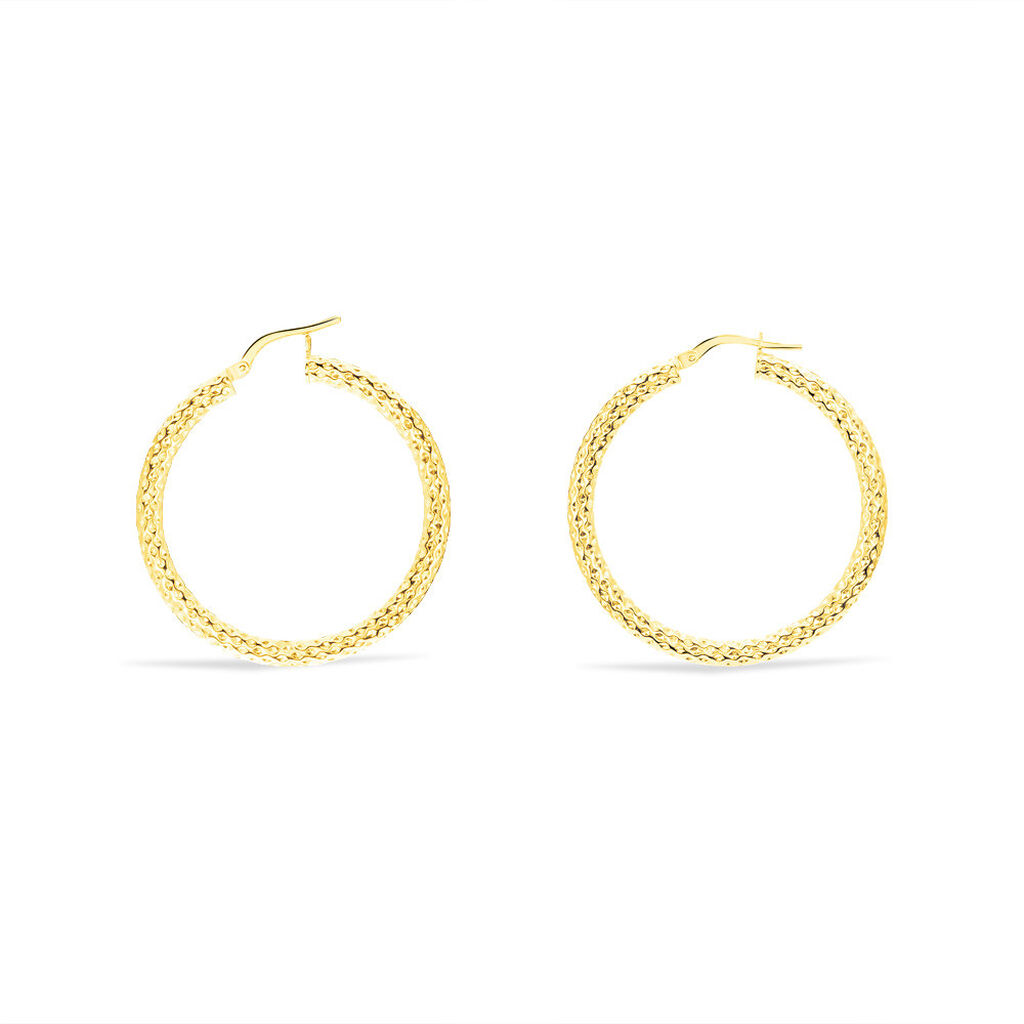 Cr&eacute;oles Udara Or Jaune - Boucles d'oreilles cr&eacute;oles Femme | Histoire d&rsquo;Or