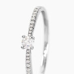 Bague Solitaire Hemera Or Blanc Diamant - Bagues solitaires Femme | Histoire d&rsquo;Or