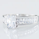 Bague Solitaire Aronn Argent Blanc Oxyde De Zirconium - Bagues solitaires Femme | Histoire d&rsquo;Or