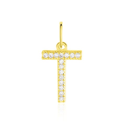 Pendentif Lettre T Or Jaune Oxyde - Pendentifs Famille | Histoire d’Or