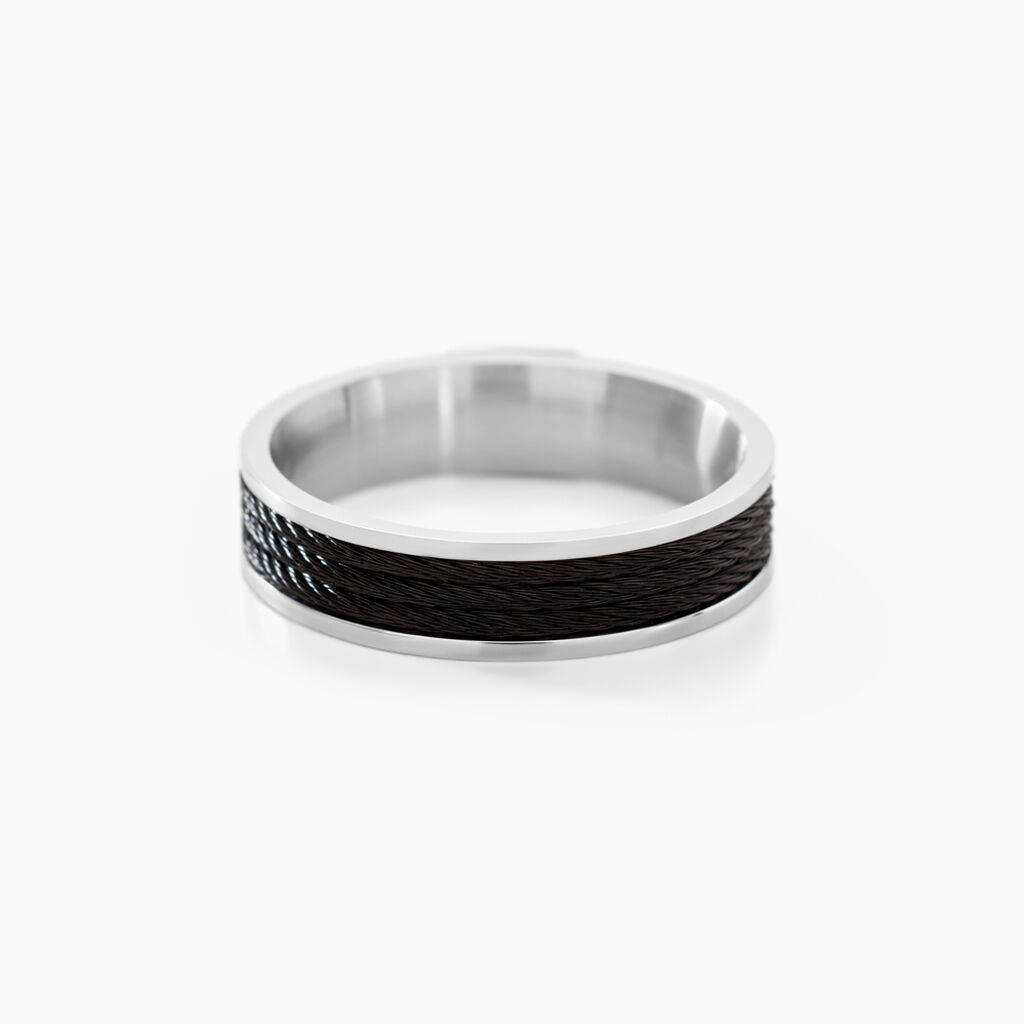 Bague Gaetane Acier Blanc - Bagues Homme | Histoire d’Or