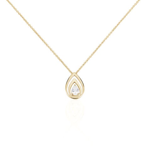 Collier Loetitia Plaqu&eacute; Or Jaune Oxyde De Zirconium - Colliers Femme | Histoire d&rsquo;Or