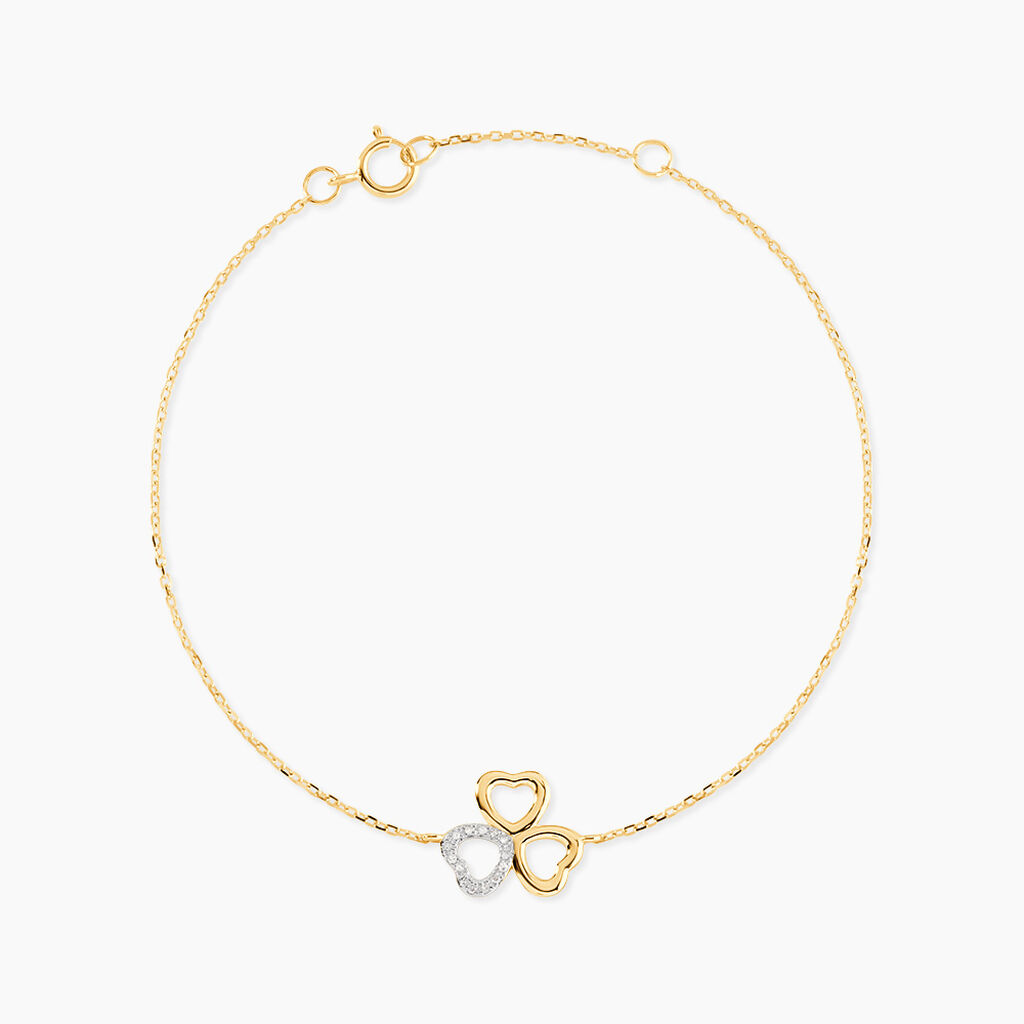 Bracelet Or Jaune Helisende Diamants - Bracelets cha&icirc;ne Femme | Histoire d&rsquo;Or