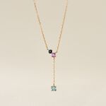 Collier Amaranta Or Jaune Topaze Am&eacute;thyste - Colliers Femme | Histoire d&rsquo;Or