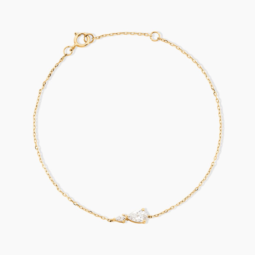 Bracelet Couronne Or Jaune Oxyde De Zirconium - F&ecirc;te des m&egrave;res Femme | Histoire d&rsquo;Or