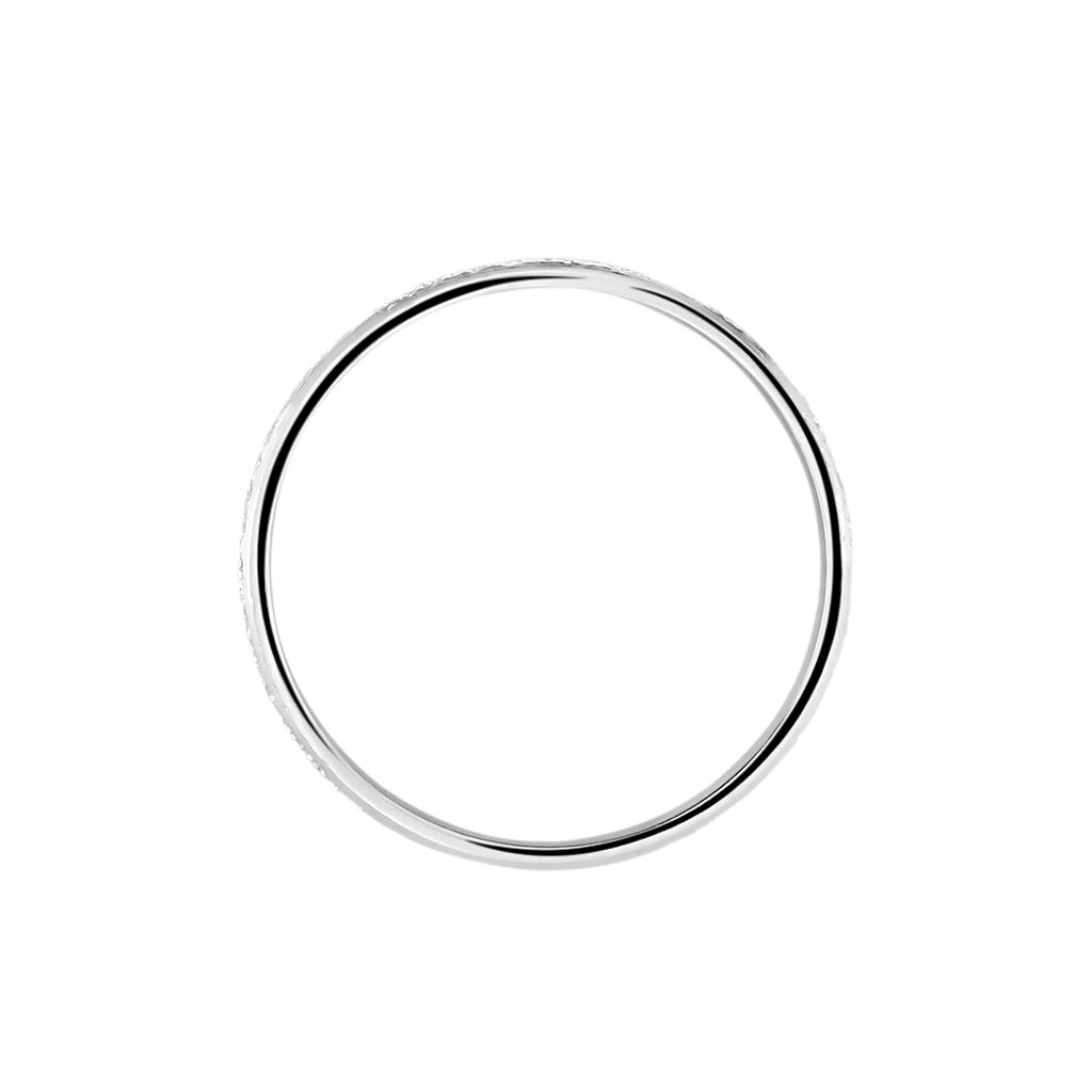 Alliance Caroline Sablee Ruban Plat Or Blanc - Alliances Unisex | Histoire d&rsquo;Or