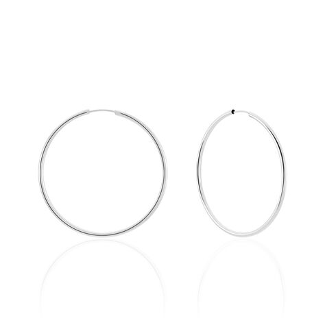 Créoles Valencina Or Blanc - Boucles d'oreilles créoles Femme | Histoire d’Or
