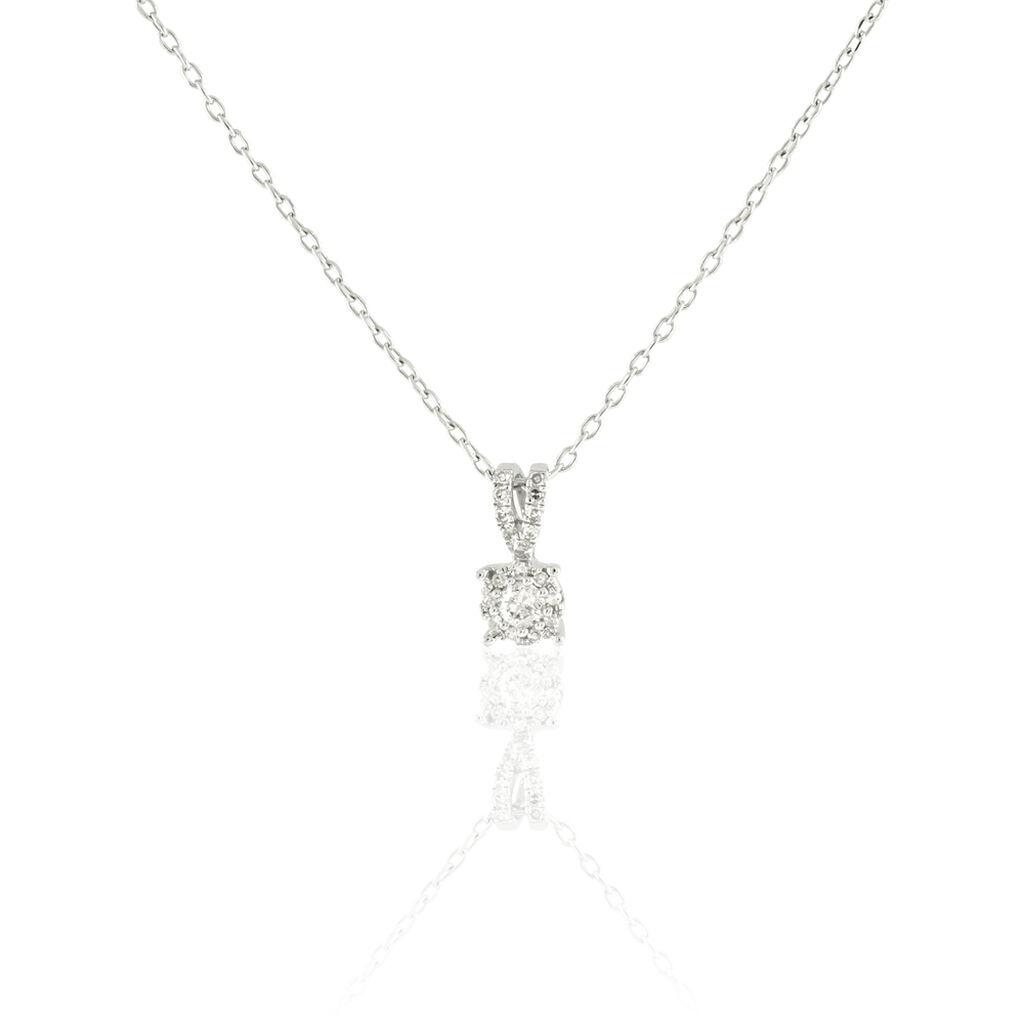Collier Orphee Or Blanc Diamant