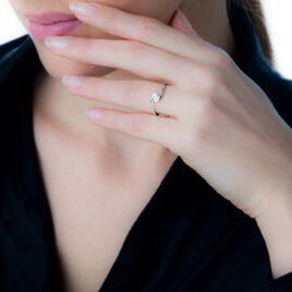Bague Solitaire Vrille Or Blanc Diamant - Bagues solitaires Femme | Histoire d’Or