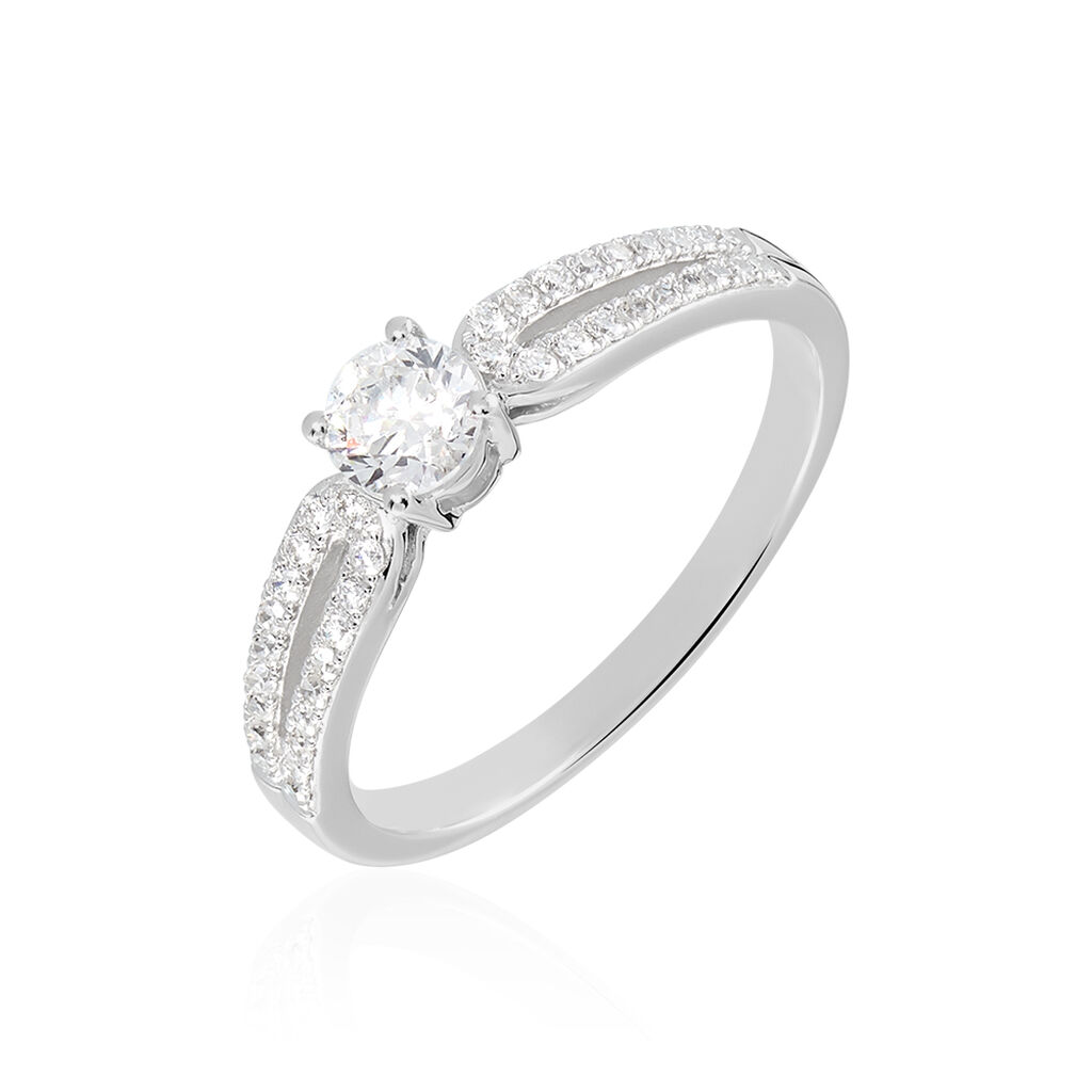 Bague Solitaire Katalina Or Blanc Diamant - Bagues solitaires Femme | Histoire d&rsquo;Or