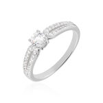 Bague Solitaire Katalina Or Blanc Diamant - Bagues solitaires Femme | Histoire d&rsquo;Or