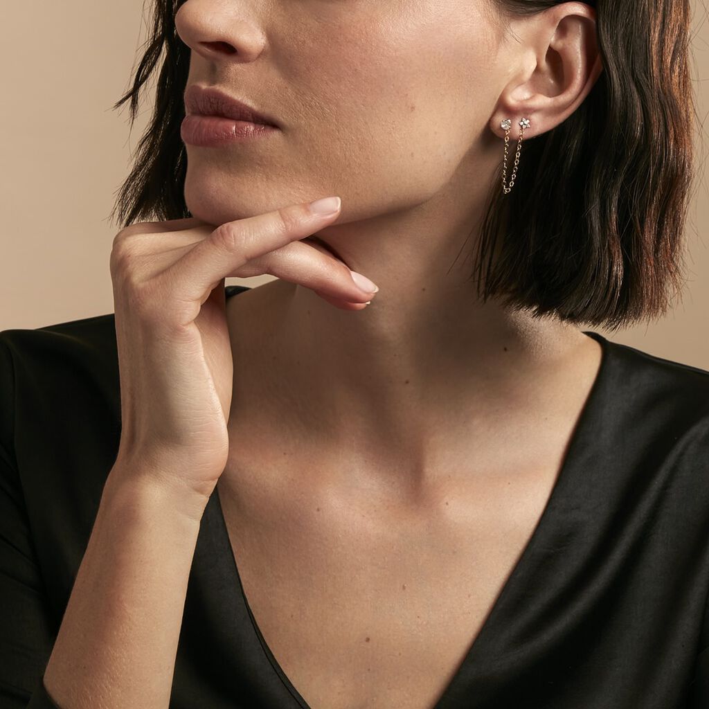 Bijou D'oreille Unitaire Candia Or Jaune Oxyde De Zirconium - Ear cuffs Femme | Histoire d’Or