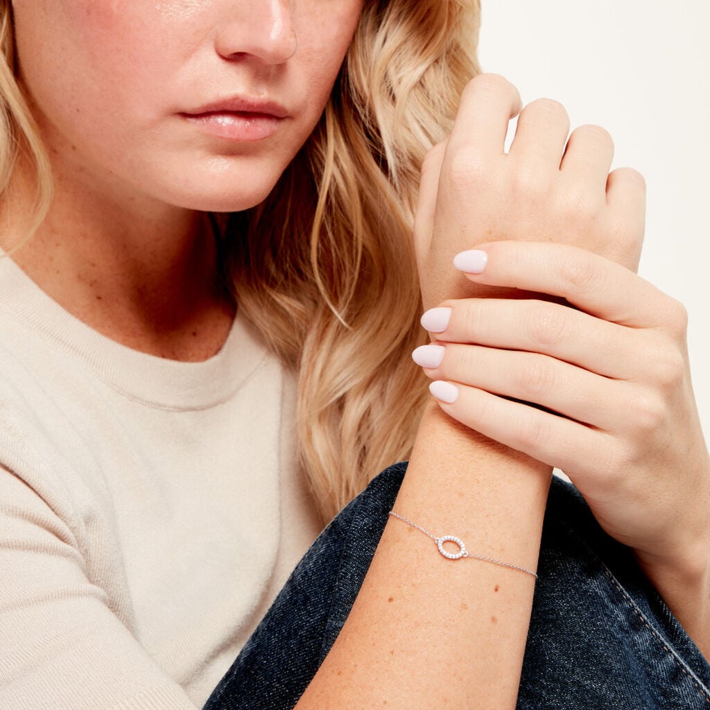 Bracelet Linnea Argent Blanc Oxyde De Zirconium - Bracelets Femme | Histoire d&rsquo;Or