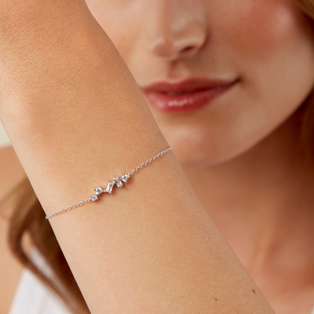 Bracelet Eclat d'Aurore Argent Blanc Oxyde De Zirconium - Bracelets Femme | Histoire d&rsquo;Or