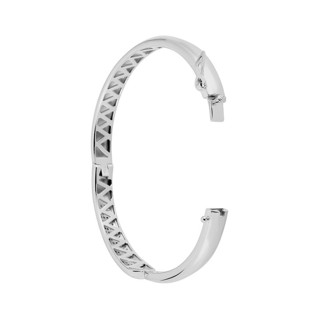 Bracelet Jonc Andie Argent Blanc Oxyde De Zirconium - Bracelets joncs Femme | Histoire d&rsquo;Or