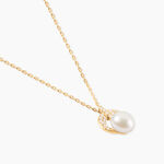 Collier Aloys Or Jaune Perle De Culture Et Oxyde De Zirconium - Colliers Femme | Histoire d&rsquo;Or