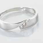 Bague Daphne Or Blanc Diamant - Bagues avec pierre Femme | Histoire d&rsquo;Or