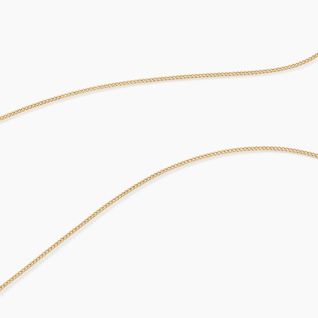 Chaîne Ixia Maille Gourmette Diamantee Or Jaune - Chaines Femme | Histoire d’Or