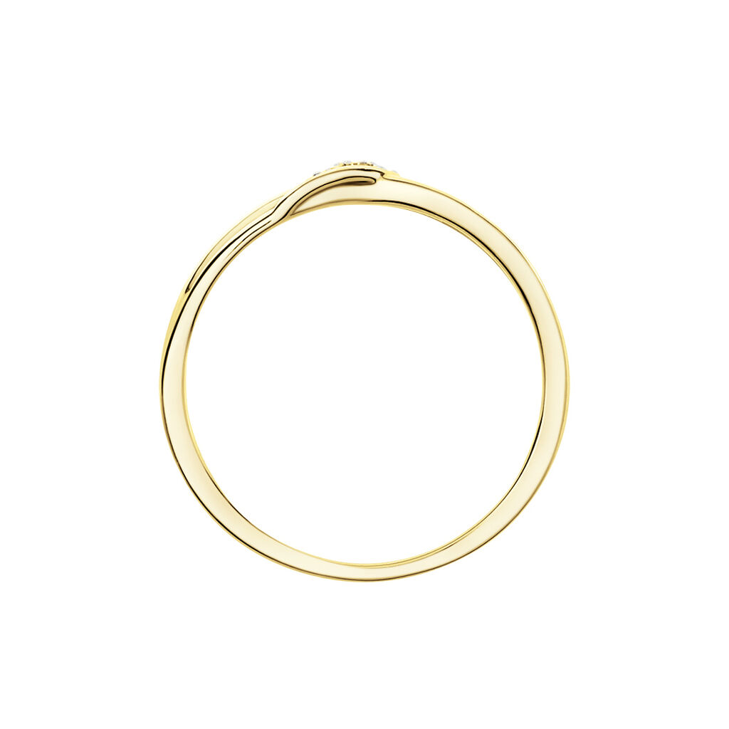Bague Or Jaune Unora Diamants - Bagues avec pierre Femme | Histoire d’Or