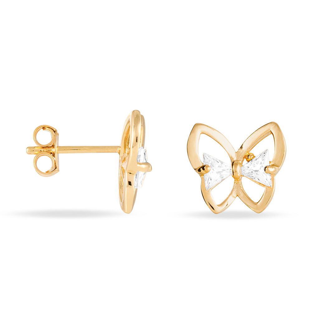 Boucles D'oreilles Pendantes Jelissa Plaqué Or Oxyde De Zirconium - Boucles d'oreilles fantaisie Femme | Histoire d’Or