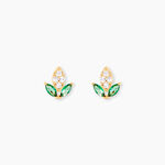 Boucles D'Oreilles Puces Firenze Or Jaune Oxyde De Zirconium - Clous d'oreilles Femme | Histoire d&rsquo;Or