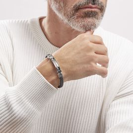 Bracelet Yannick Acier Blanc - Bracelets fantaisie Homme | Histoire d’Or