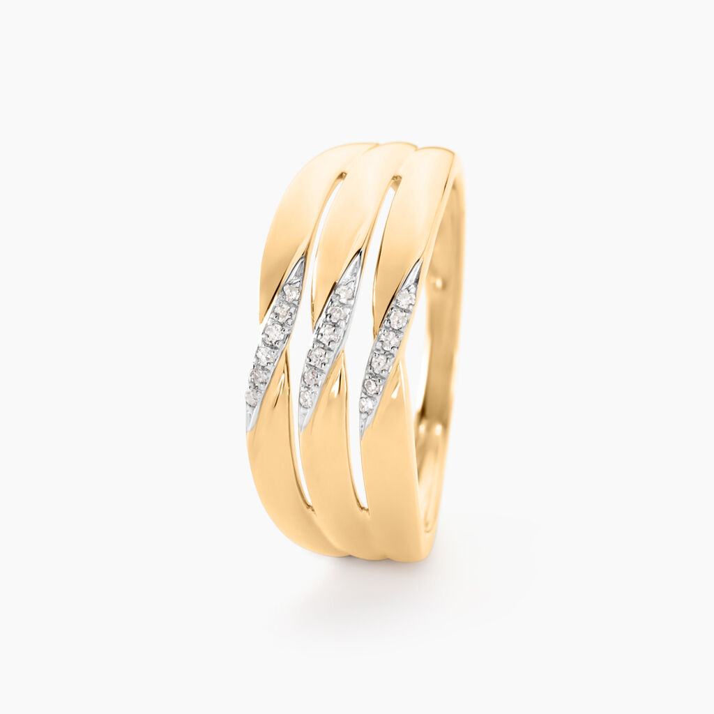 Bague Grasiella Or Jaune Diamant - Bagues avec pierre Femme | Histoire d’Or