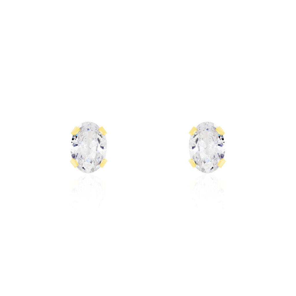 Boucles D'oreilles Puces Elea Or Jaune Oxyde - Clous d'oreilles Femme | Histoire d’Or