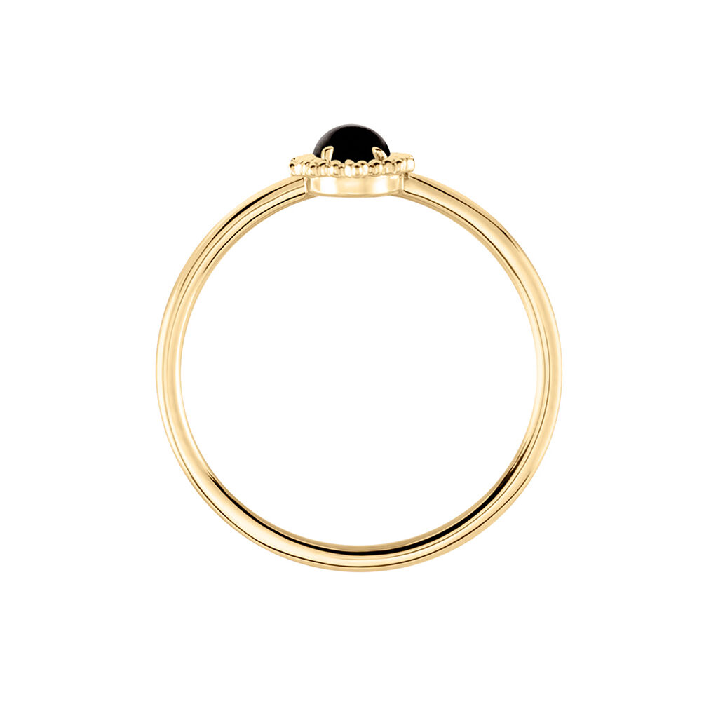 Bague Vintage Love Plaqu&eacute; Or Jaune Agate - Bagues solitaires Femme | Histoire d&rsquo;Or