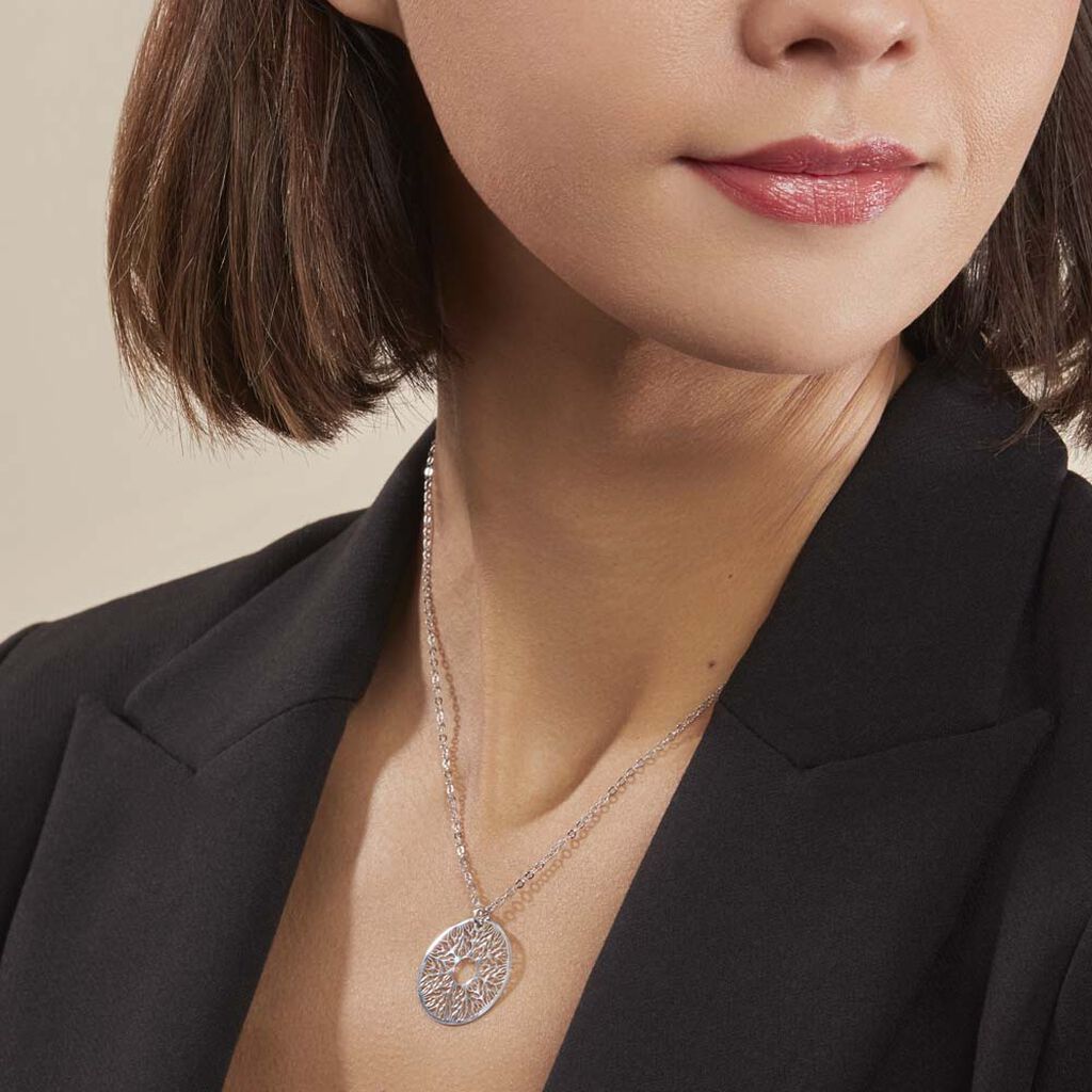 Collier Lauretta Argent Blanc - Colliers fantaisie Femme | Histoire d’Or