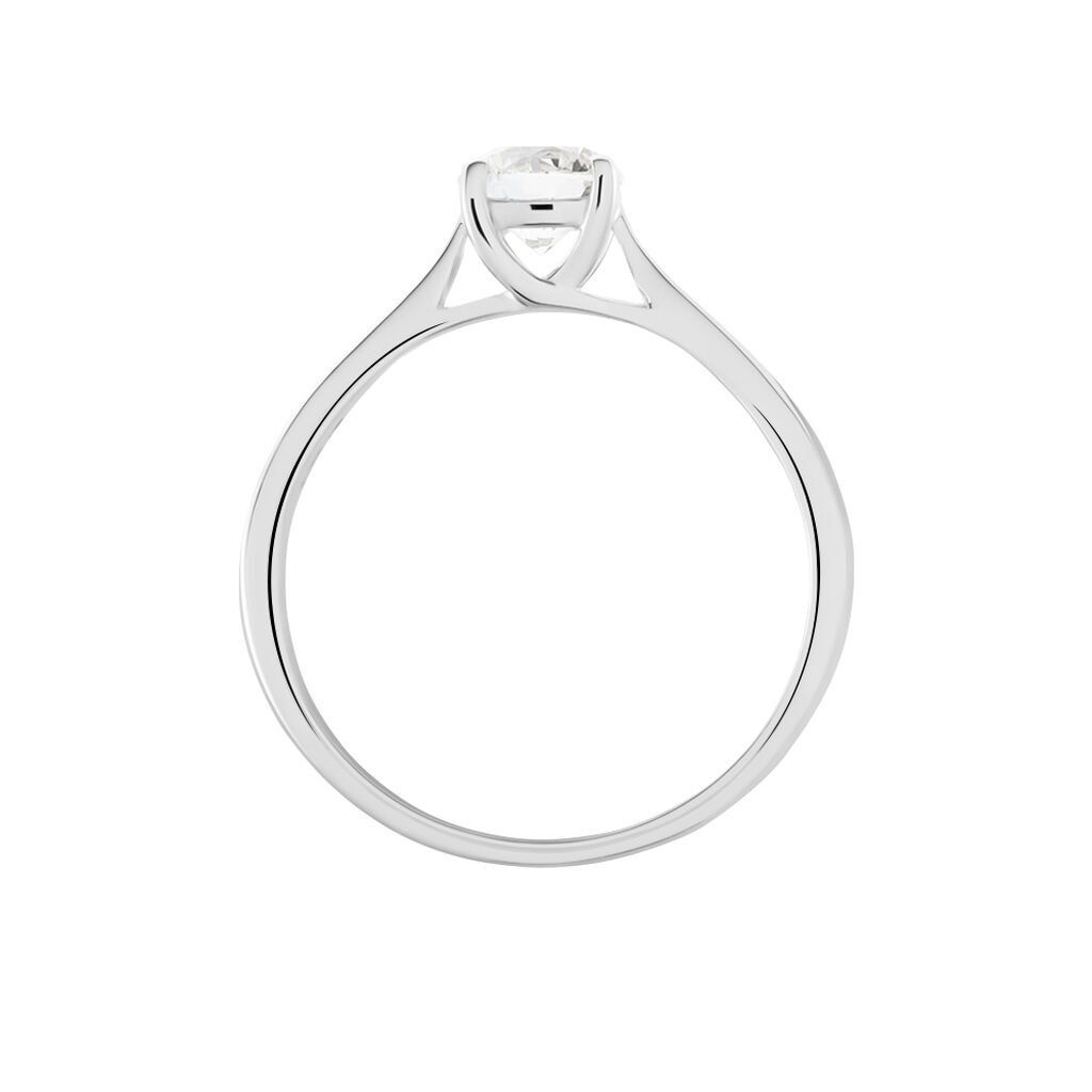 Bague Solitaire Fiona Or Blanc Diamant Synthetique - Bagues solitaires Femme | Histoire d’Or