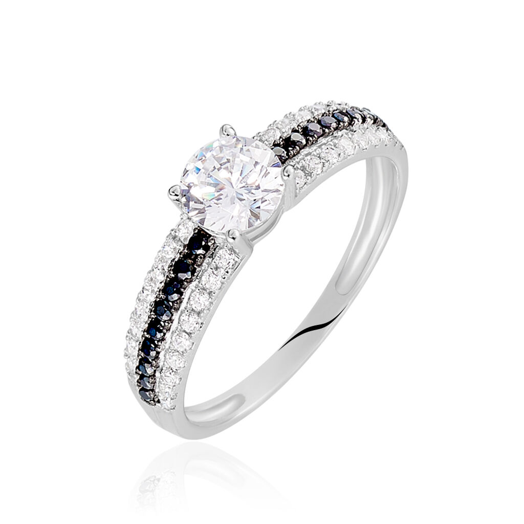 Bague Solitaire Katrina Or Blanc Oxyde De Zirconium - Bagues solitaires Femme | Histoire d’Or