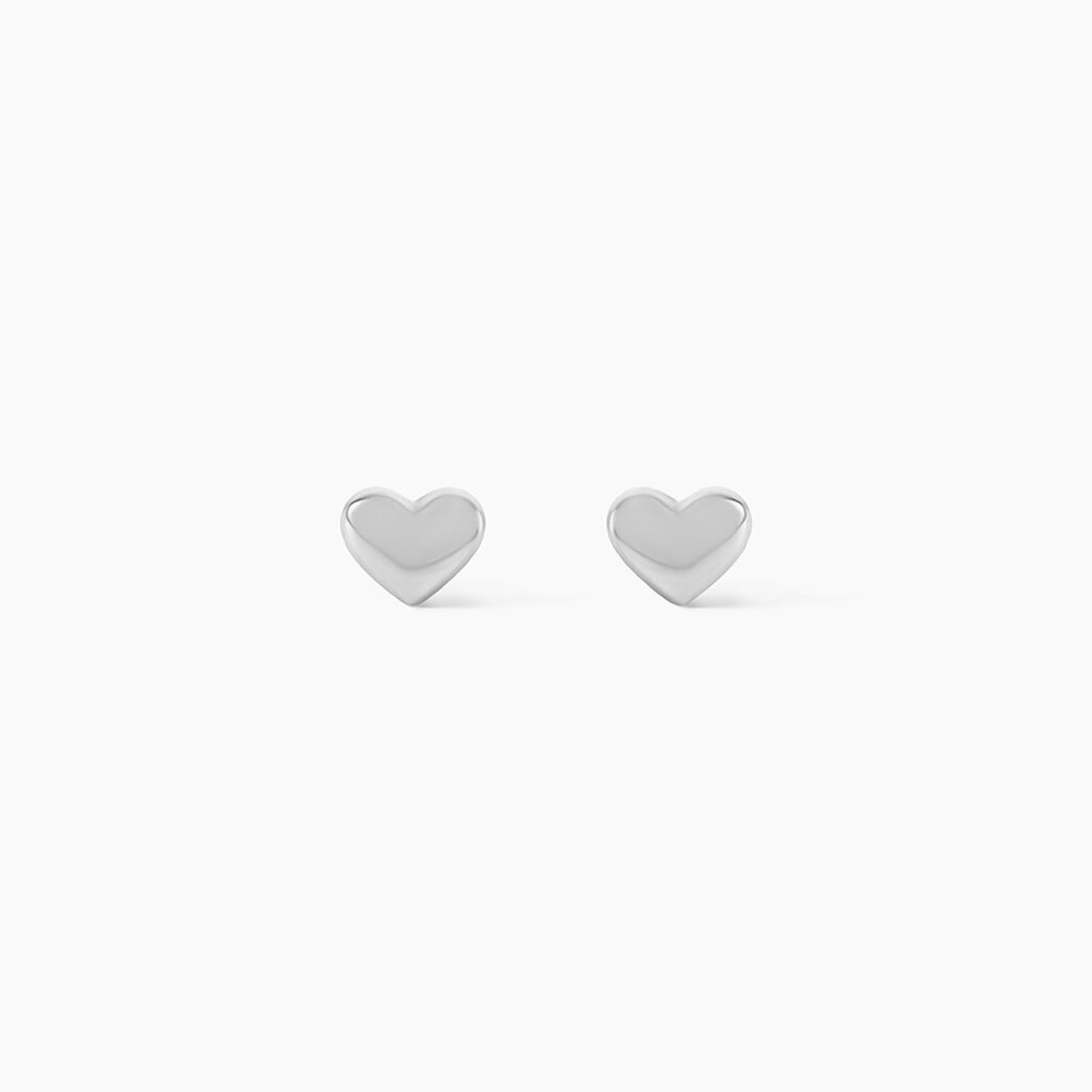 Boucles D'oreilles Puces Aricia Or Blanc - Clous d'oreilles Enfant | Histoire d&rsquo;Or