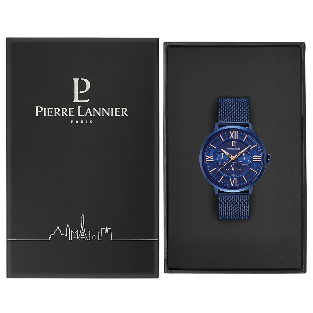 Montre Pierre Lannier Collection Beaucour Bleu - Montres Homme | Histoire d’Or