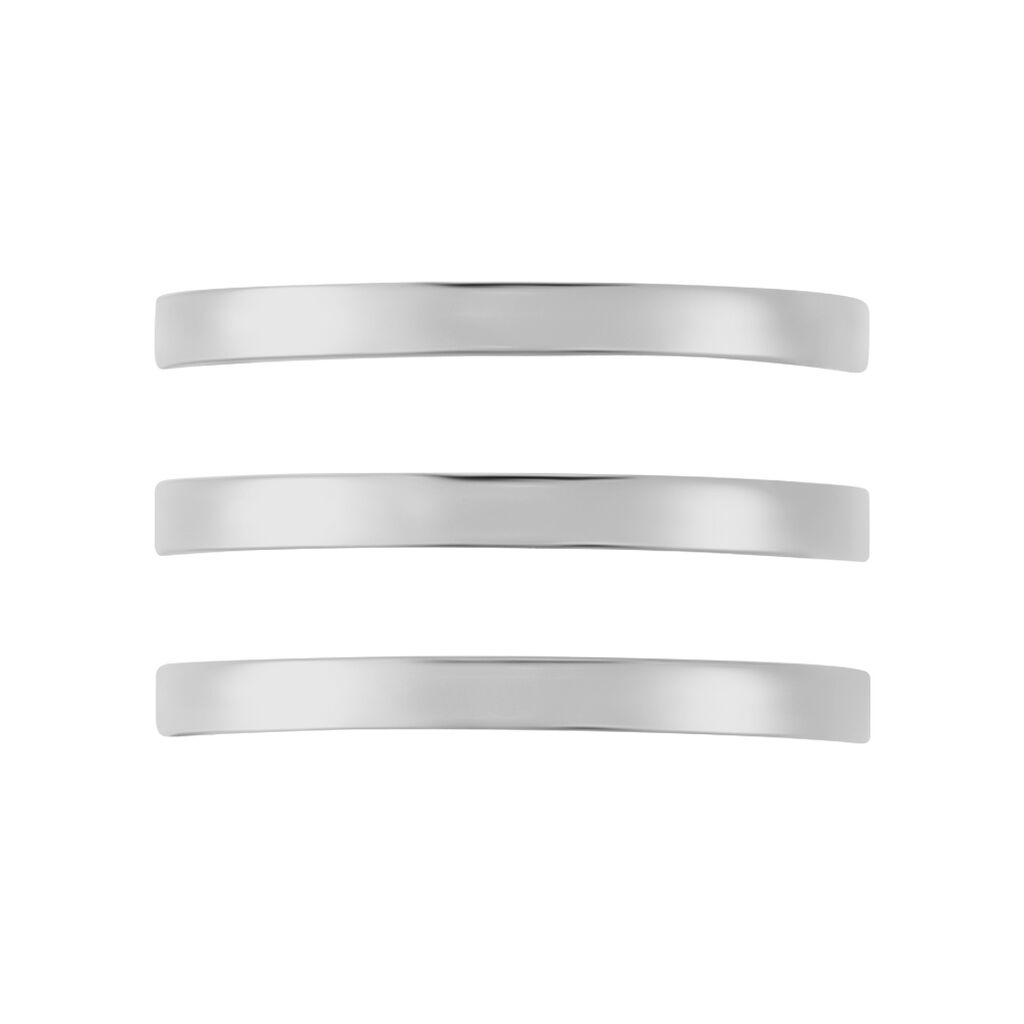 Bague Ajustable Adel Acier Blanc - Bagues fantaisie Femme | Histoire d’Or