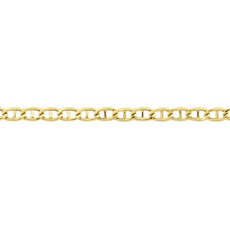 Collier Capucin Or Jaune Maille Marine Plate - Chaines Homme | Histoire d’Or