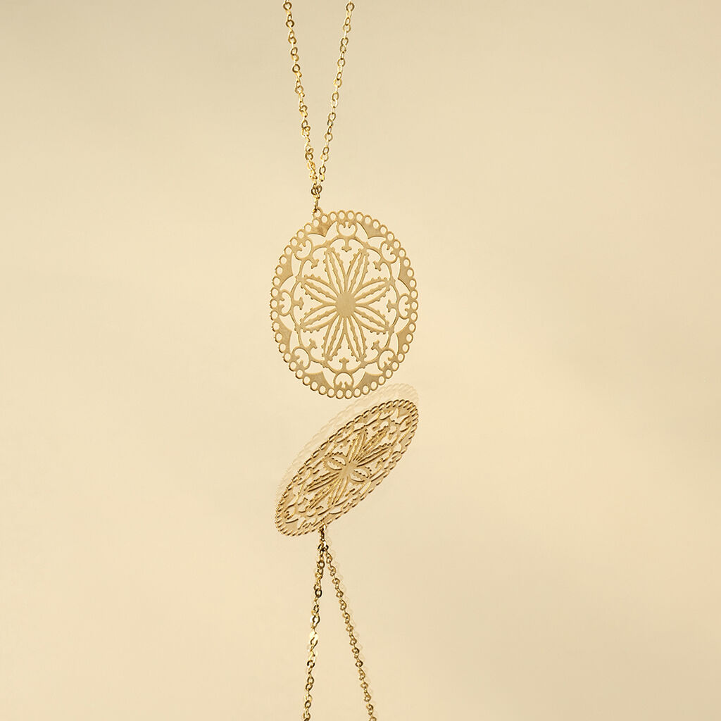 MARGHERITA Damen Collier Gold 375 (9 Karat) Blume - Bijoux sans pierre Femme | Histoire d&rsquo;Or