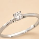 Bague Solitaire Aphrodite Platine Blanc Diamant - Bagues solitaires Femme | Histoire d&rsquo;Or