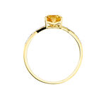 Bague Clothilde Or Jaune Citrine Et Oxyde - Bagues solitaires Femme | Histoire d&rsquo;Or
