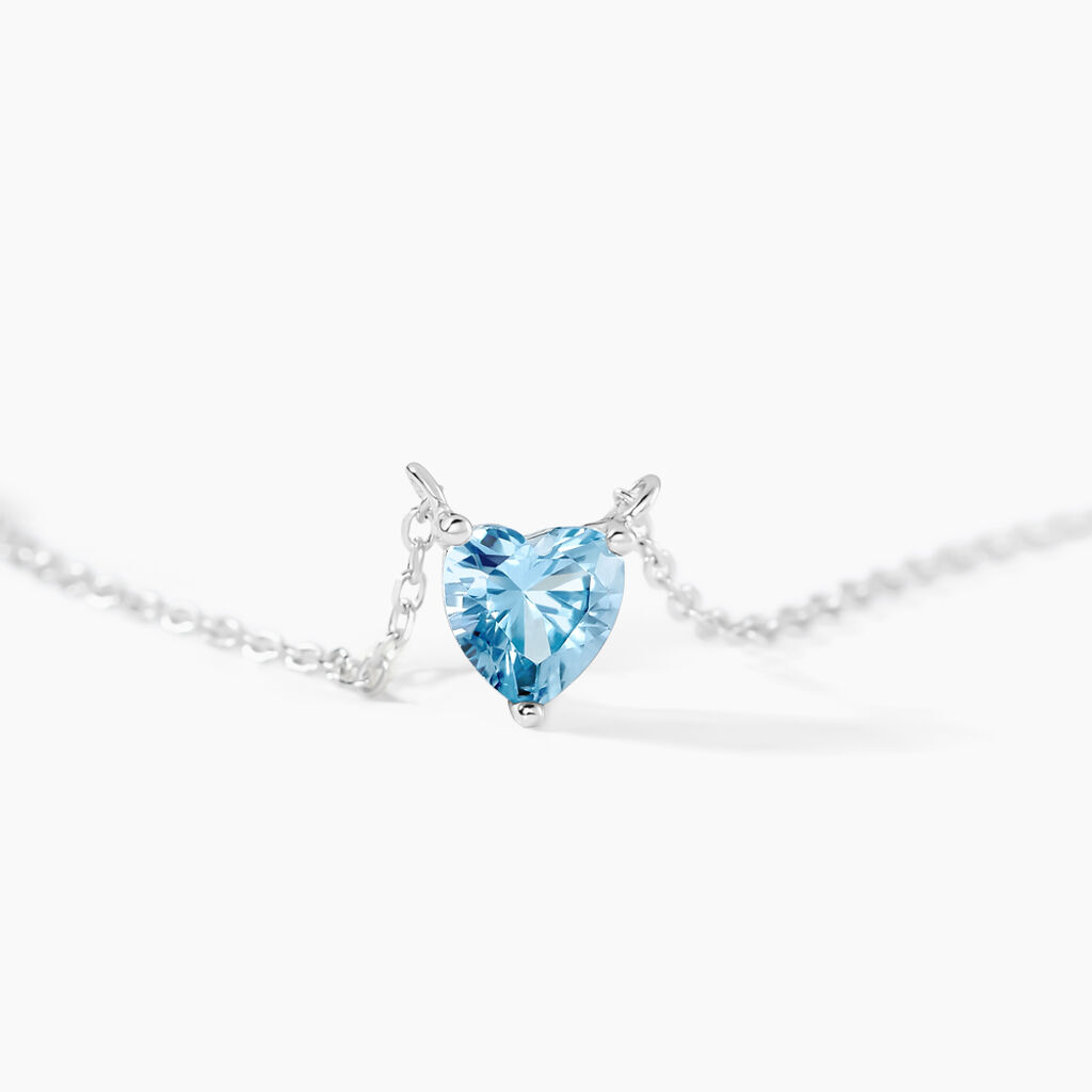 Collier Kelvyn Argent Blanc Oxyde De Zirconium - Colliers fantaisie Femme | Histoire d’Or