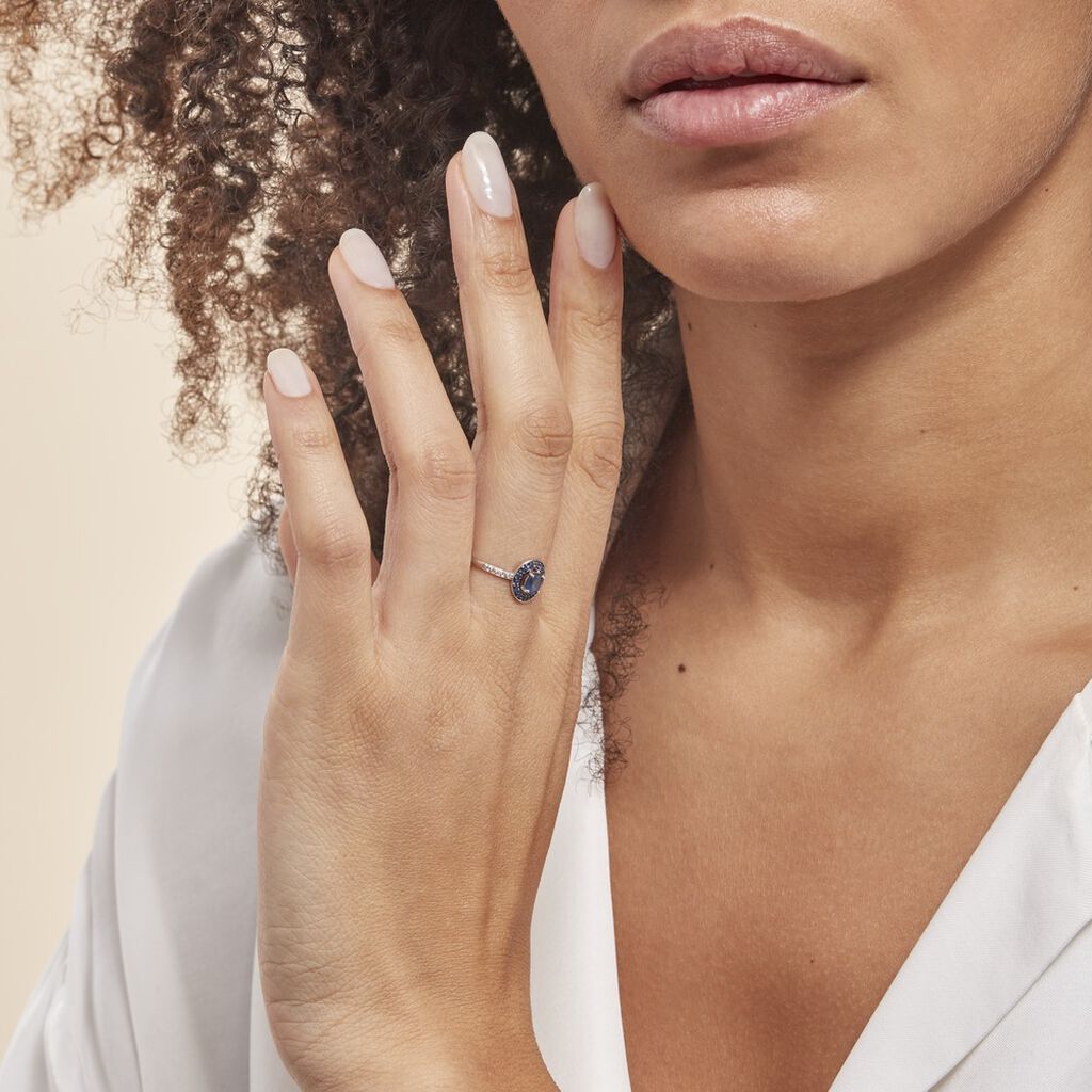 Bague Leona Or Blanc Saphir Diamant - Bagues solitaires Femme | Histoire d’Or